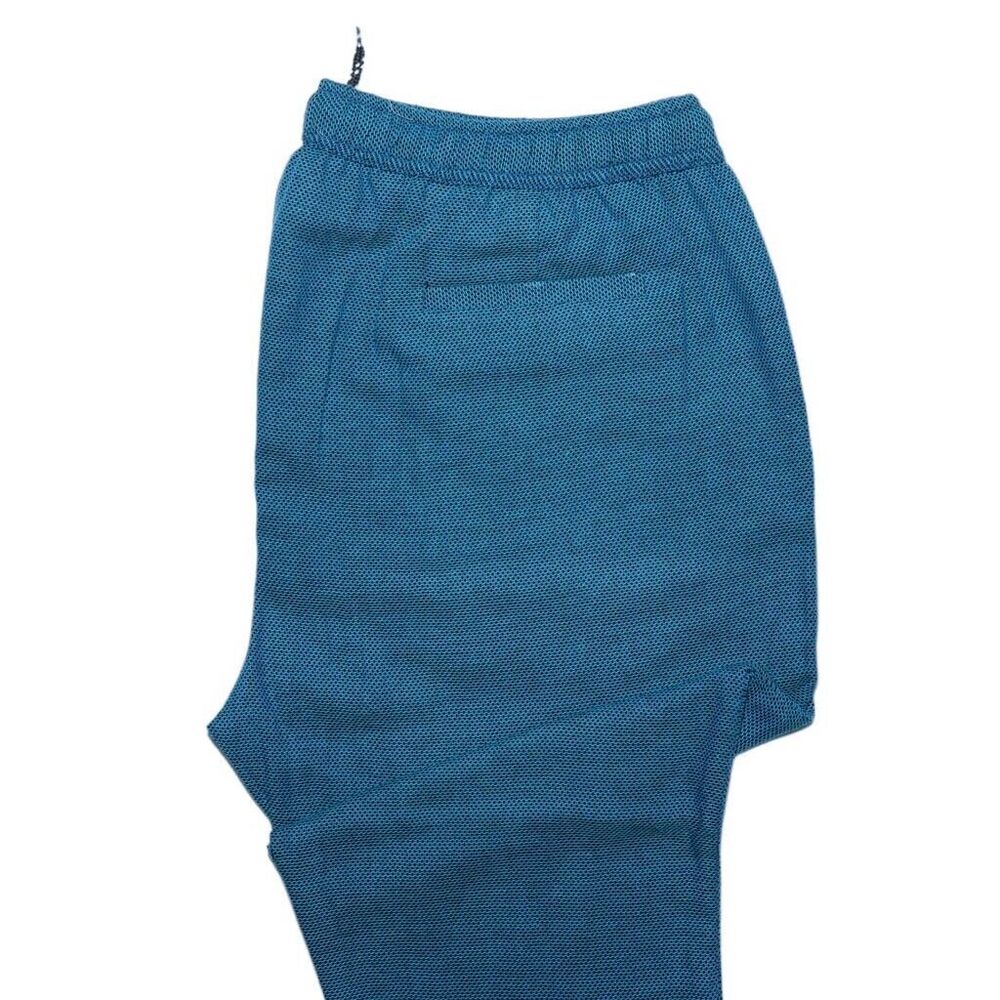 Mens Pants Joggers Teal Textured Stretch Drawstring Loose Harem Casual Beach XL - Picture 6 of 6